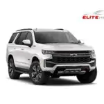 a white colored Chevrolet Tahoe 2023 ready to serve as a chauffeur ride